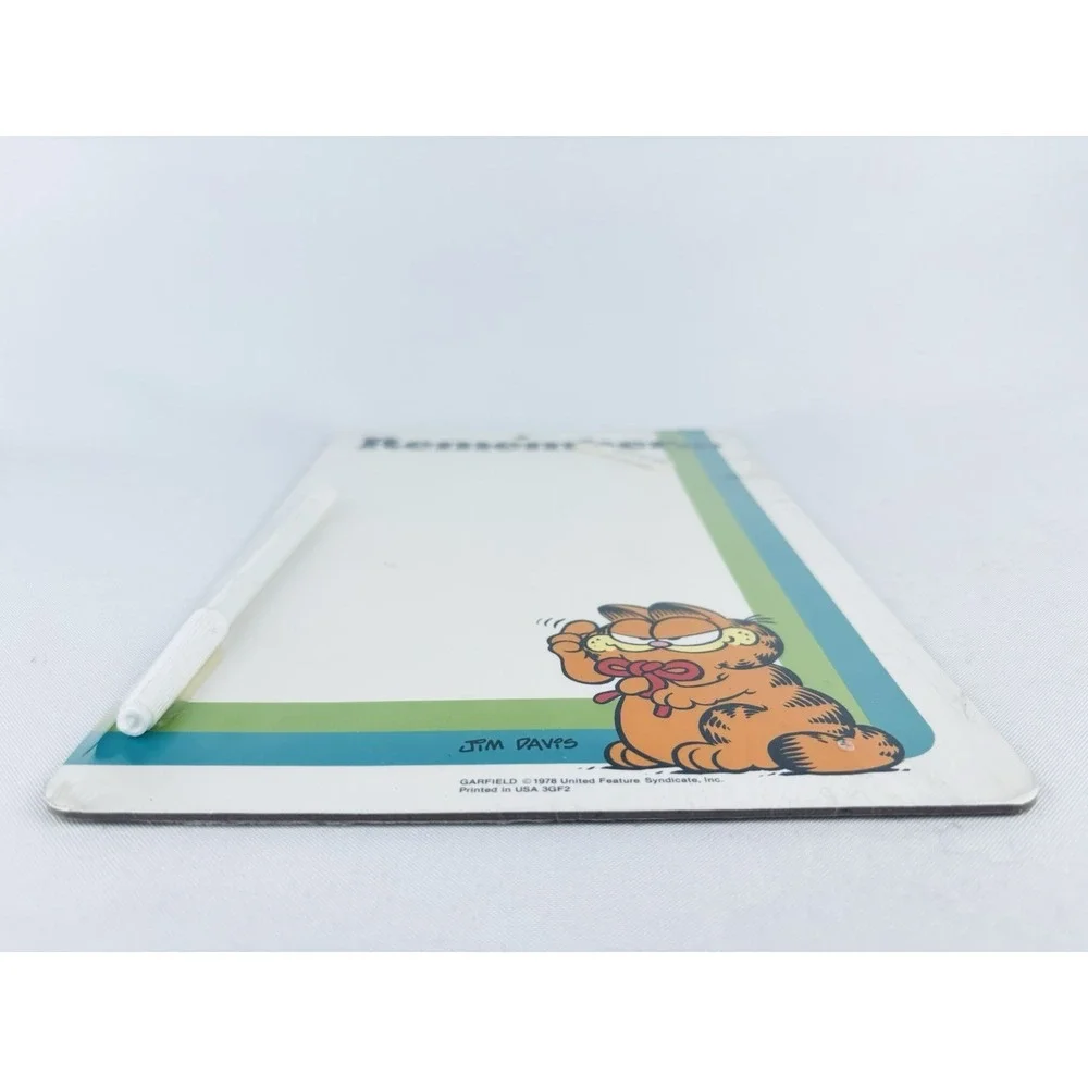 Vintage GARFIELD Remember 1978 Memo Wipe Off Erase Board Webway NOS Sealed‎